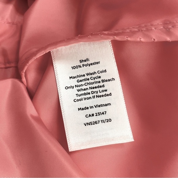 T by Talbots  Pink lightweight 
Hooded Cinched Waist Woven jacket size P - Picture 8 of 12
